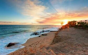 Bright Sunset On The Island Wallpaper And Image