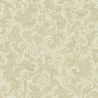 Beige And White Textured Scroll Wallpaper Wall Sticker Outlet