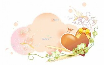 Heart And Flowers Wallpaper