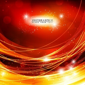 Abstract Background With Fiery Vector Set