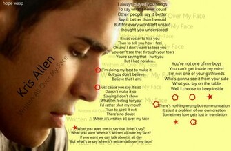 Kris Allen Written All Over My Face Lyrics Wallpaper