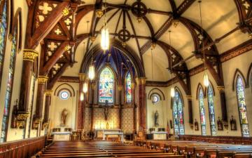 Religious Statues In A Catholic Church Wallpaper Photography