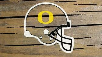 Oregon Ducks Helmet Logo Painted On Wood