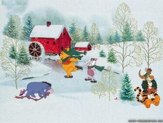 Wallpaper Winnie The Pooh Christmas