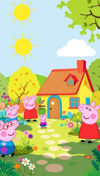 Peppa Pig House Wallpaper