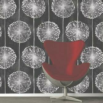 Floral Wallpaper Black Grey J04219 Muriva From I Love