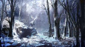 Winter Forest Reindeer 4k Wallpaper HD Artist