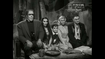 The Munsters Wallpaper And Posed For Same