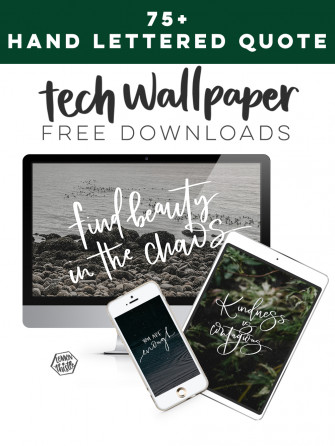 Hand Lettered Tech Wallpaper Lemon Thistle