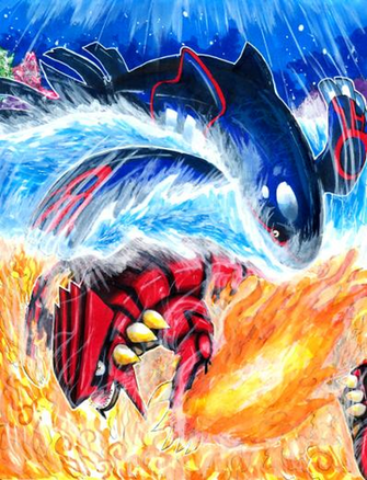 Groudon Vs Kyogre By Megaflygon