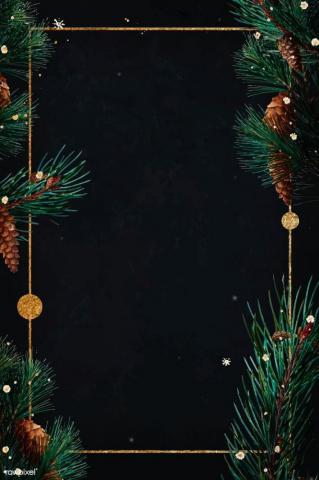 Blank Golden Rectangle Christmas Frame Vector Premium Image By