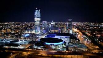 Oklahoma City Skyline Night Wallpaper
