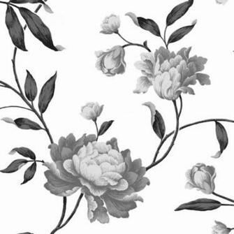 Debona Georgina White Black Silver Wallpaper