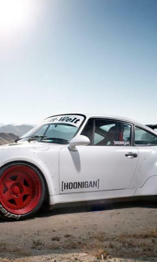 White Porsche Rauh Welt Begriff Hoonigan Wallpaper