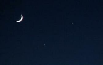 Moon Venus Jupiter Wallpaper