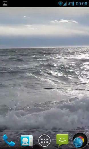 Ocean Waves Live Wallpaper HD With Calming Effect Showing A Blue