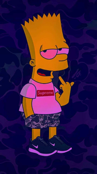 Bart Simpson Weed Wallpaper