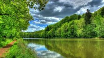 Wallpaper River Germany Tropic Landscape Hessen Lich HDr