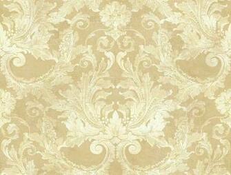 Tan Beige Aidi Damask Wallpaper Traditional