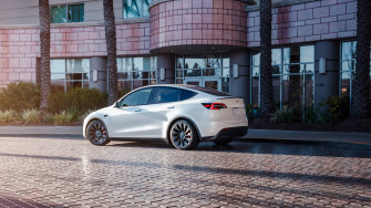 Car White Tesla Model Y Wallpaper