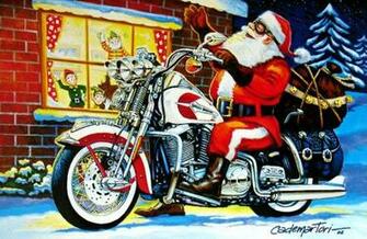 Christmas Biker Greetings Postcards For Xmas And Holidays