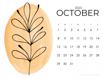 October Calendars Simply Love Printables