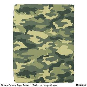 Green Camouflage Pattern iPad Cover Cases In