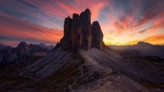 Wallpaper Of Canyon Dolomites Earth Italy Rock Sunset