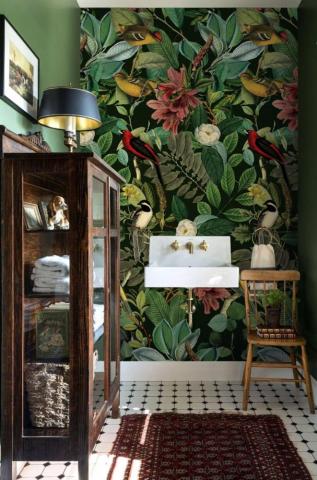 Dark Botanical Removable Wallpaper Colors Of Nature Wall Mural
