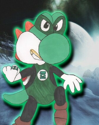 Green Lantern Yoshi Background By Crimson Werecat