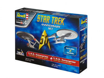 U S Enterprise Model Kit Anniversary Set Star Trek Tos Into