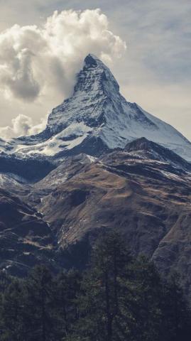 Adventurous Forest Mountain iPhone Wallpaper Preppy
