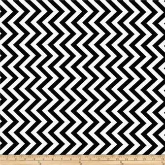 Black And White Chevron Print Medium Zig Zag
