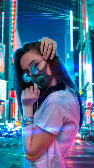 Girl Neon Cool Wallpaper Wallpaperpad By On