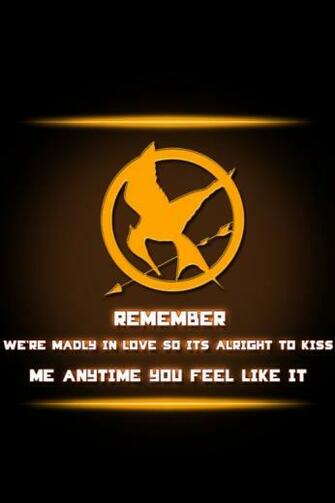 Kiss The Hunger Games iPhone HD Wallpaper