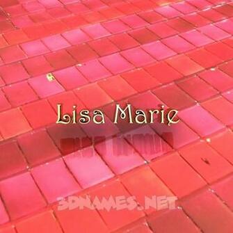 Pre Of Red Tiles For Name Lisa Marie