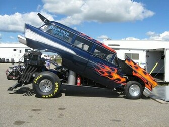 Chevy Classic Chevrolet Wheelstander Drag Car Wallpaper