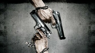 Boondock Saints Action Crime Thriller Weapon Gun Pistol Wallpaper