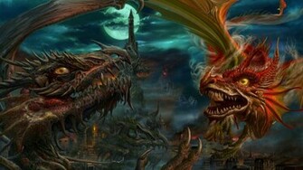 Dragons Fantasy Wallpaper Art