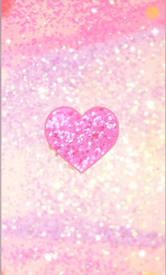 Glitter Pink Hearts Wallpaper