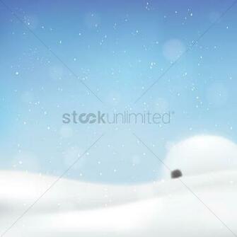 Igloo With Bokeh Background Design Vector Image