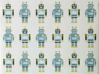 Motif Kids Wallpaper Robots Robot Collection By Ferm Living