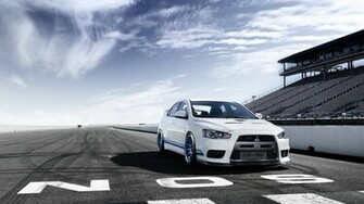 White Lancer Evolution X Wallpaper HD