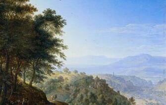 Wallpaper Oil Picture Herman Saftleven Mountain Landscape In
