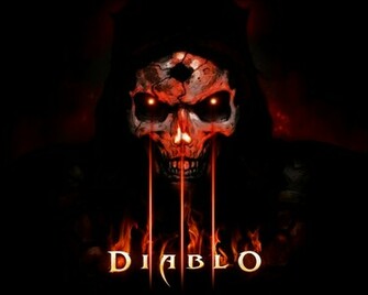 Diablo Iii Smiling Skull In Dark Wallpaper