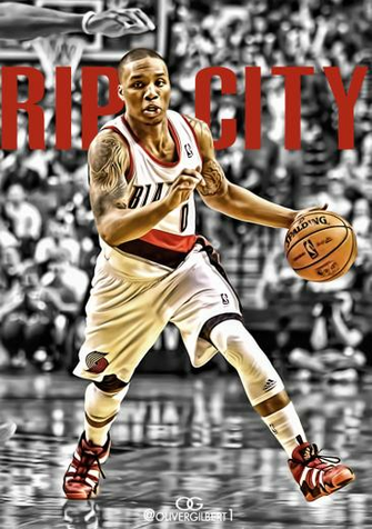 Damian Lillard Rip City By Hecziaa