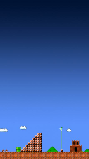 Mario Level Nintendo Landscape iPhone Wallpaper