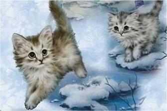 Winter Cats Cat Christmas Holiday Kitten Snow