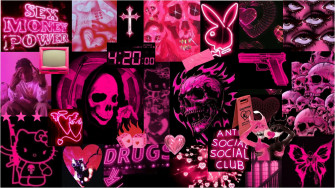 Black And Pink Aesthetic Wallpaper