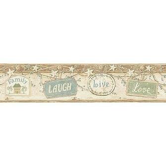 Cream Live Laugh Love Border Kinsey By Chesapeake Wallpaper